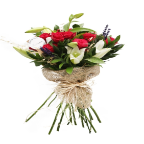 Antalya Çiçek Siparişi  Kırmızı Güller ve Beyaz Lilyum Çiçek Buketi - KARADAYI