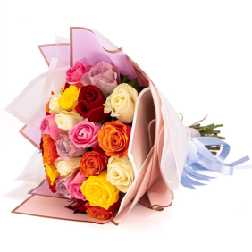  Konyaaltı Çiçek Siparişi  My Antalya Renkli Güller Çiçek Buketi