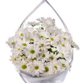  Konyaaltı Çiçek Siparişi Beyaz Papatya Çiçek Buketi - DEMRE