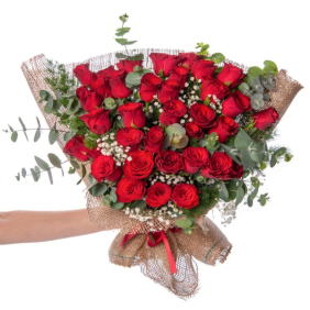  Konyaaltı Çiçek Siparişi 35 Adet Kırmızı Güller Çiçek Buketi - ANTALYA