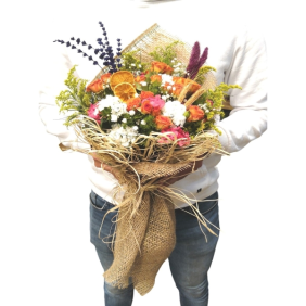 Antalya Çiçek Siparişi  Hüsnü yusuf ve Turuncu Çardak Güller Çiçek Buketi - TOPALLI