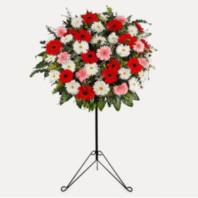  Muratpaşa Çiçek Siparişi  Kırmızı Beyaz ve Pembe Gerbera Ferforje Aranmanı