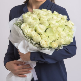  Muratpaşa Çiçek Siparişi  60 Adet Beyaz Güller Çiçek Buketi - AKDENİZ