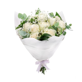  Konyaaltı Çiçek Siparişi 11 Adet Beyaz Güller Çiçek Buketi