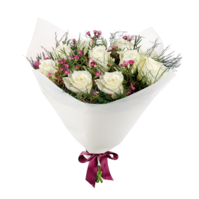 Antalya Çiçek Siparişi  9 Adet Beyaz Güller Çiçek Buketi