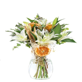 Antalya Çiçek Siparişi  Paşabahçe Vazo Beyaz Lilyum Aranjmanı
