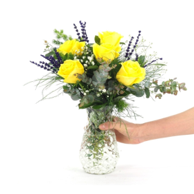 Muratpaşa Çiçek Siparişi  Paşabahce Vazo Sarı Güller Çiçek Aranjmanı - DOYRAN