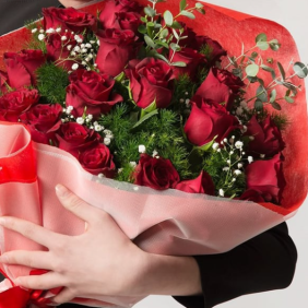  Manavgat Çiçek Siparişi 25 Adet Kırmızı Gül Çiçek Buketi - ANTALYA