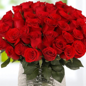  Antalya Çiçekçi  Palmiye Vazo 100 Kırmızı Gül Çiçek Aranjmanı - PINARBAŞI